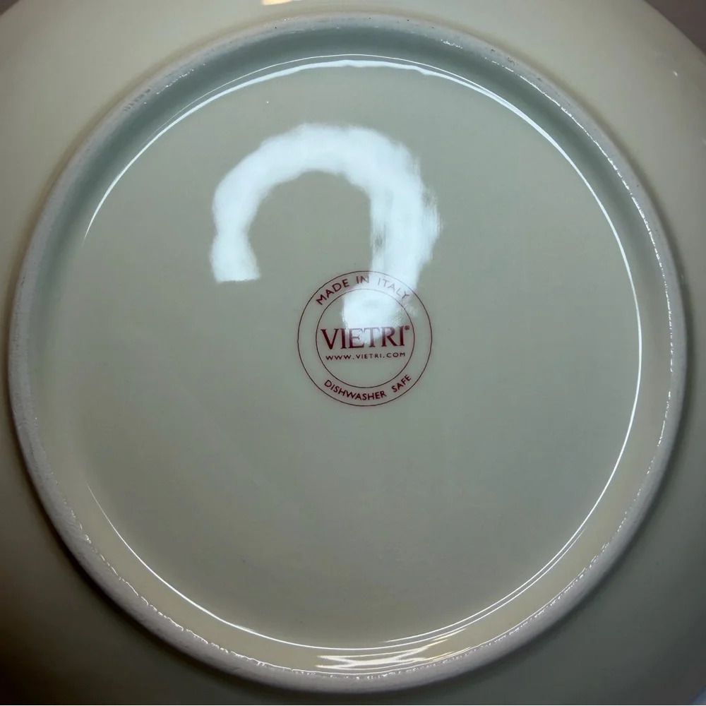 (2) VIETRI OLD ST NICK Cookie Plate Made in Italy Some Crazing Read! Set Of 2
